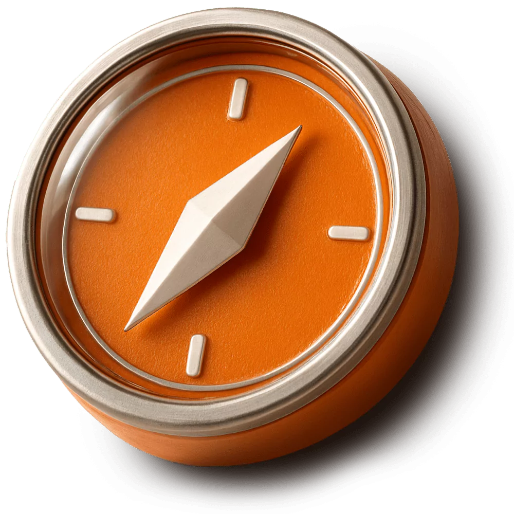 ایکون قطب‌نما نارنجی